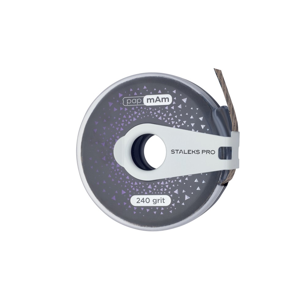Staleks Pro - Fișier de schimb bandă papmAm EXCLUSIVE în tambur de plastic STALEKS PRO 240 grit (6 m)