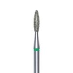 Freză diamantată "flacără" verde, diametru 2,1 mm, parte de lucru 8 mm - imagine 2