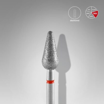 Freză diamantă rotunjit roșu EXPERT diametru 5 mm / piesa de lucru 12 mm