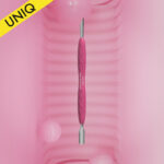 Spatulă de manichiură gummy cu mâner din silicon UNIQ 10 TIP 2 (împingător rotunjit îngust și împingător teșit)